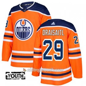 Barn Ishockey Edmonton Oilers Tröja Leon Draisaitl 29 Adidas 2017-2018 Orange Authentic